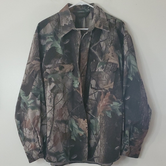 liberty Other - Mens Liberty Camo Button Down Shirt Jacket Size XXL Realtree Hardwoods
